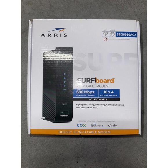 ~NEW SEALED~ ARRIS SURFboard SBG6950AC2 DOCSIS 3.0 Cable Modem - Picture 1 of 3